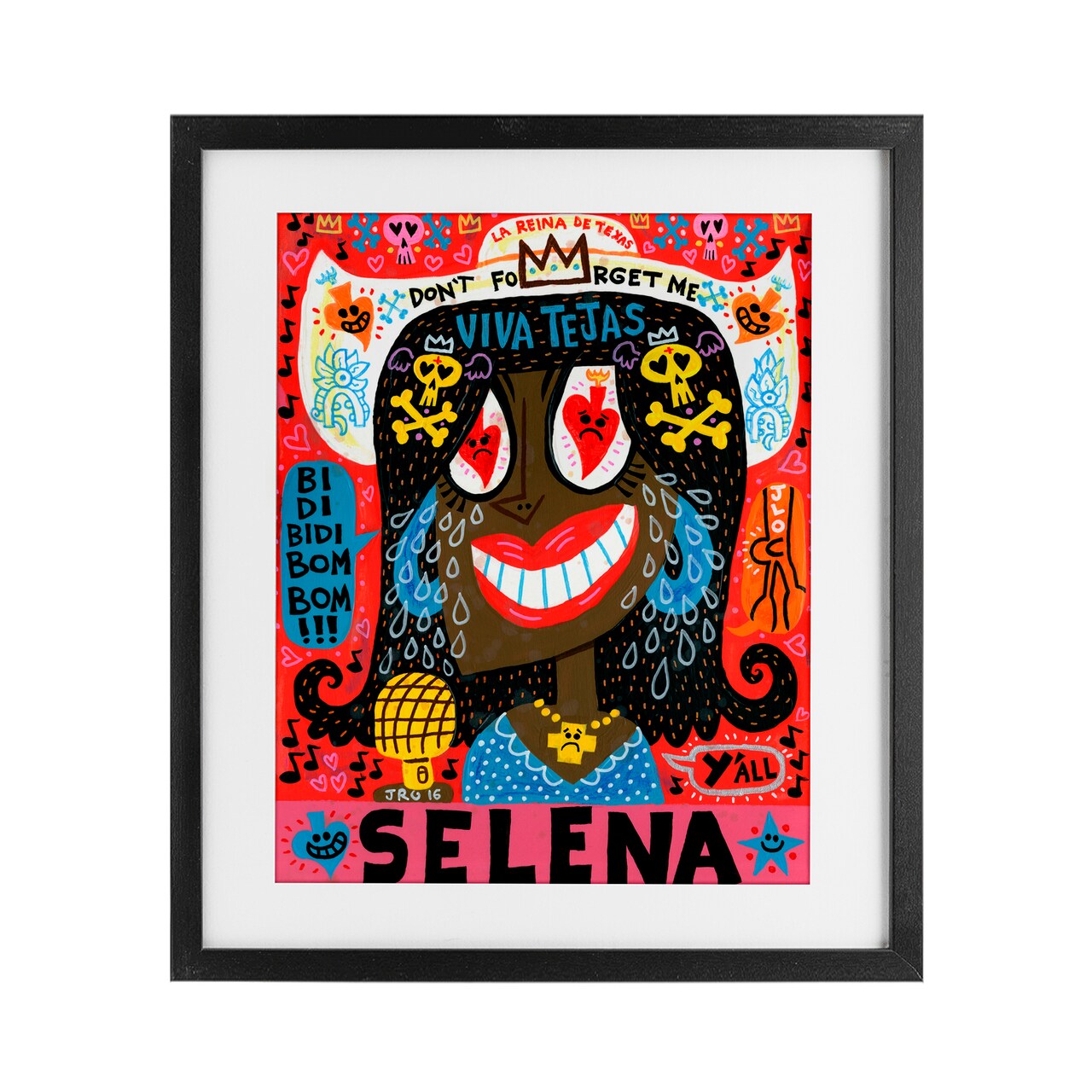 Stupell Industries Selena Don't Forget Me Framed Print Under Glass, design by Jorge R. Gutierrez